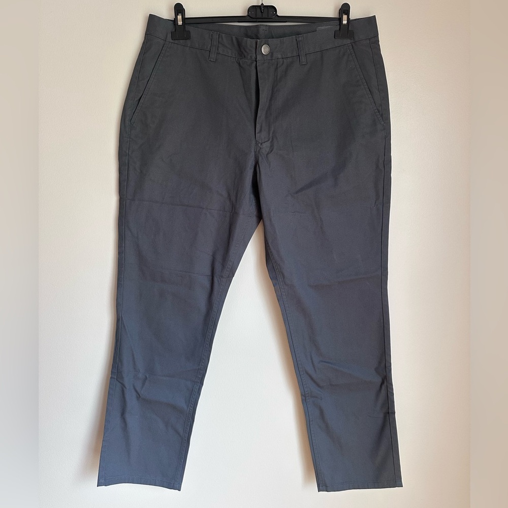 Bonobos Mens Pants Size 36/30 Grey Chino Slim Straight Cotton Blend